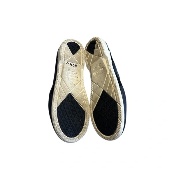CROCS Women's Beach Line Hybrid Boat Shoes 8 Navy White Preppy Nautical Coastal - Picture 9 of 10
